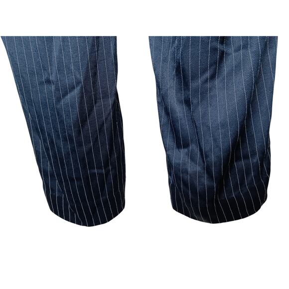 Banana Republic Navy Pinstripe Pants Avery Fit Size 2 Slim Straight Career - Picture 10 of 16